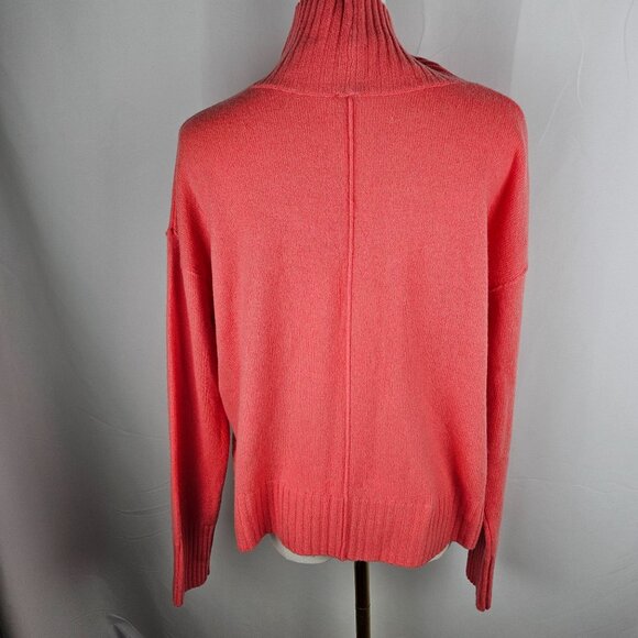 Free People Poppy Cashmere Turtleneck Sweater XS Geranium Ribbed Mock Neck - Picture 5 of 12